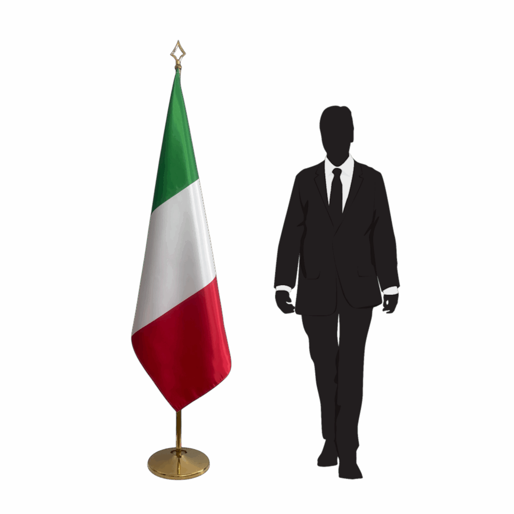drapeau italie sur pied