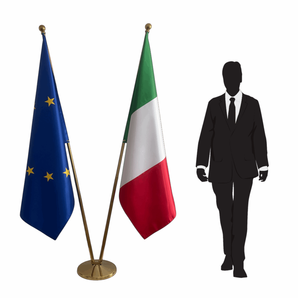 Pavillon italie sur socle en marbre de prestige