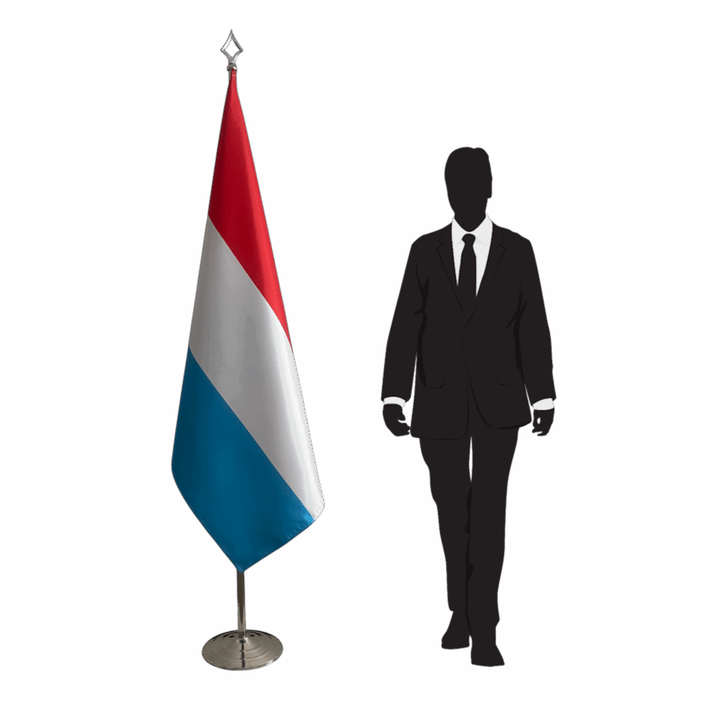Drapeau Luxembourg avec mat
