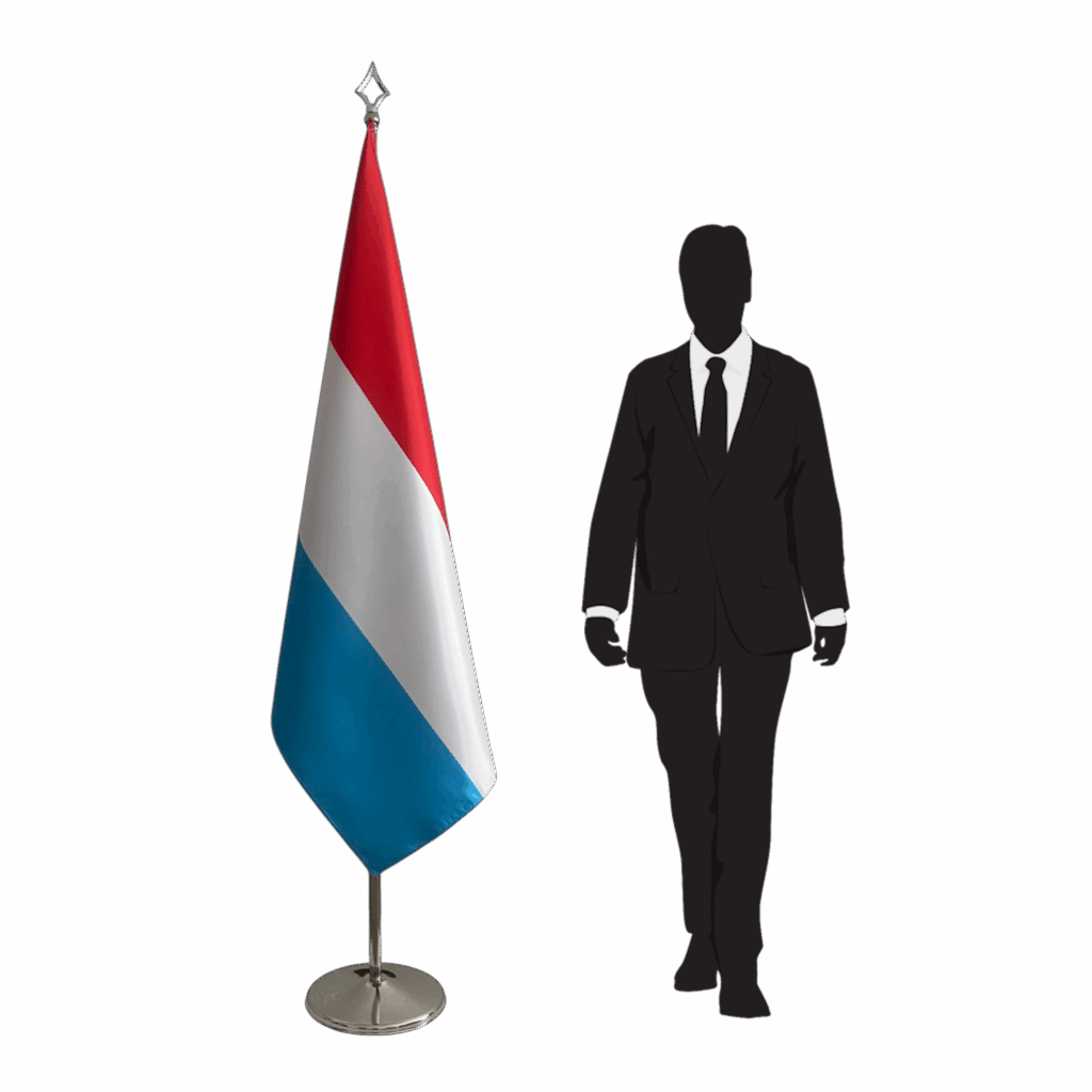Drapeau Luxembourg avec mat