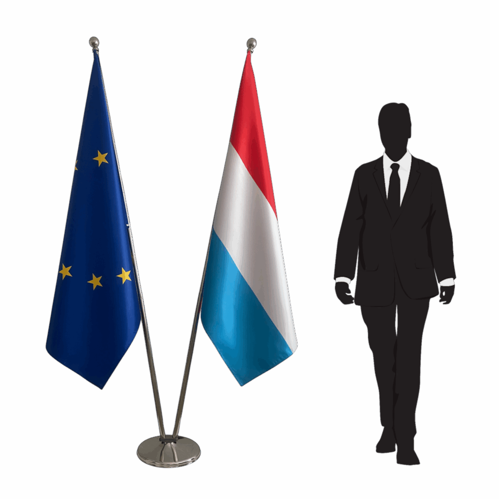 Drapeau Luxembourg avec mat