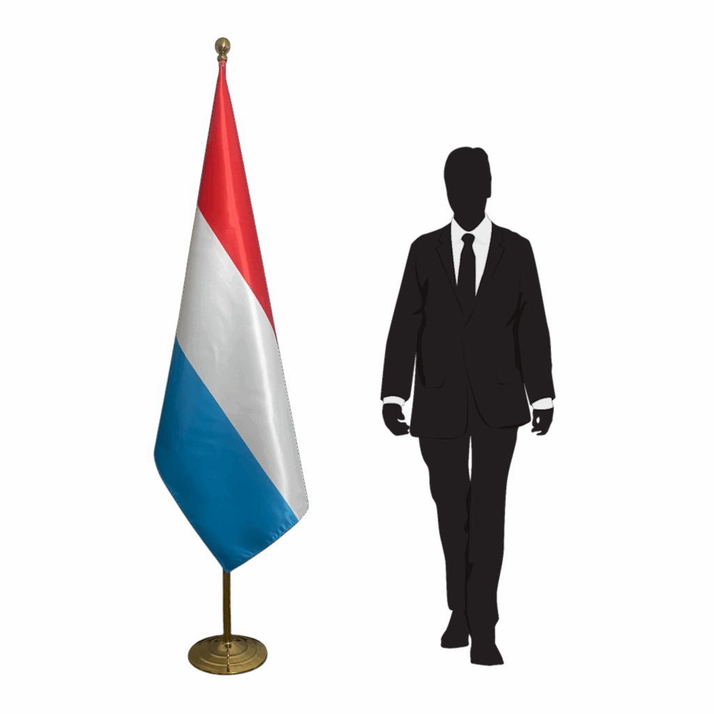 Drapeau Luxembourg avec mat