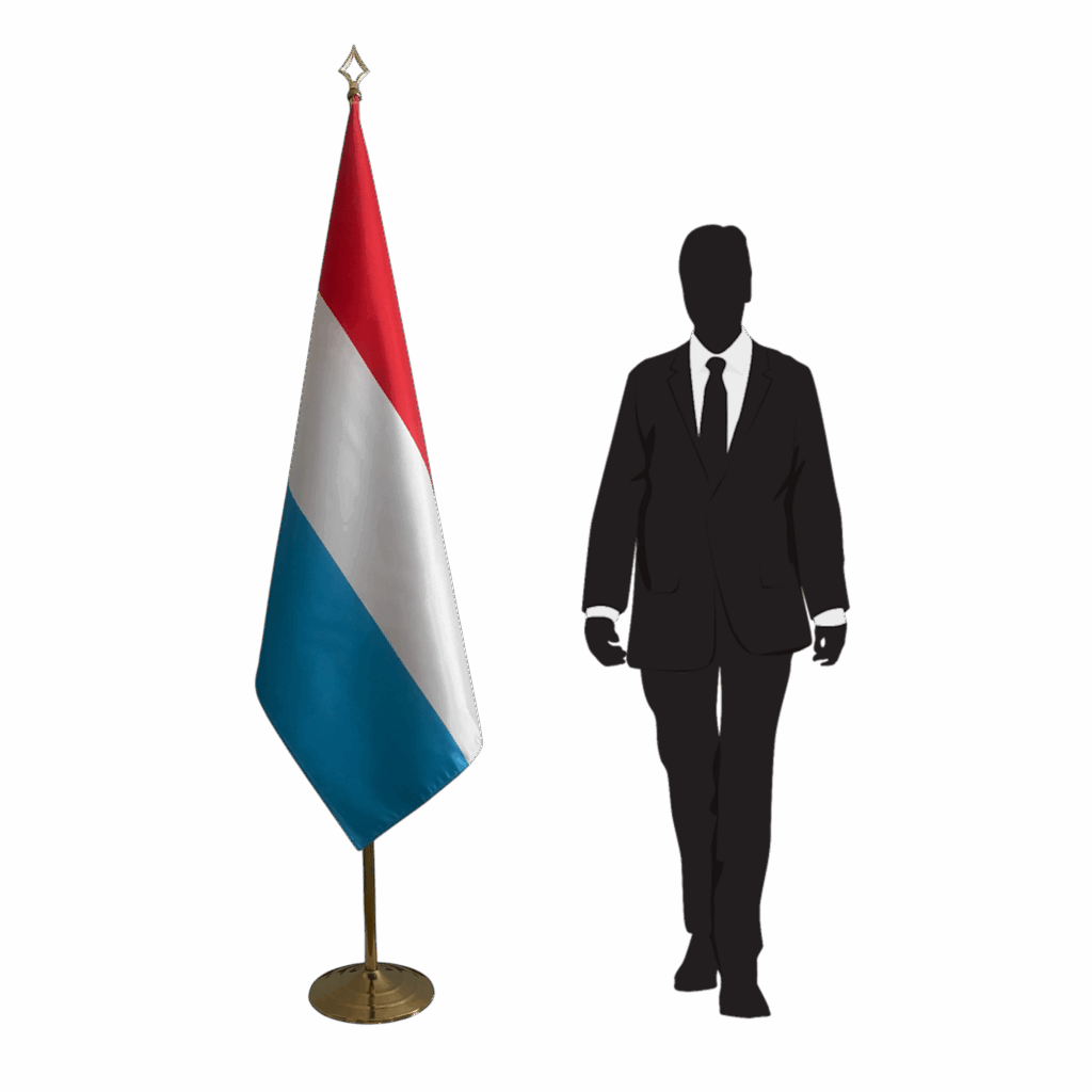 Drapeau Luxembourg avec mat