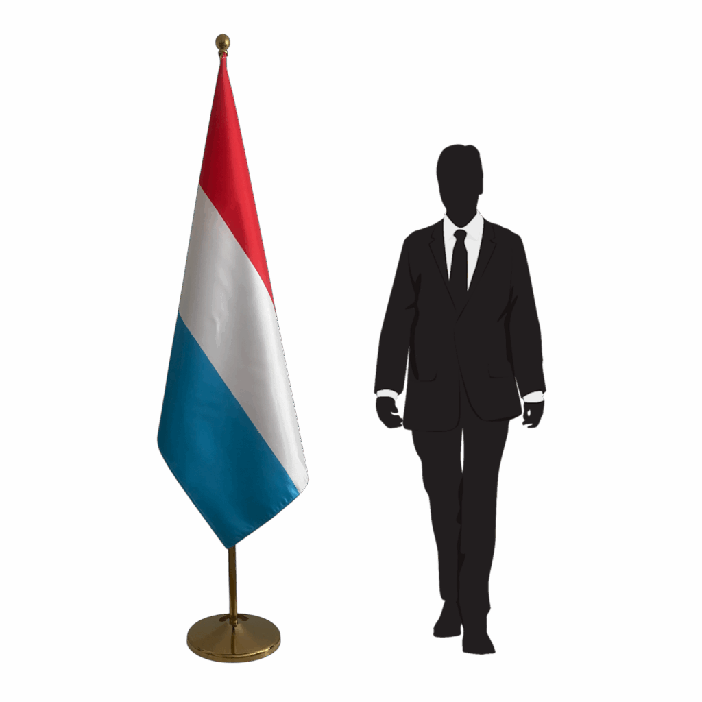 Drapeau Luxembourg avec mat
