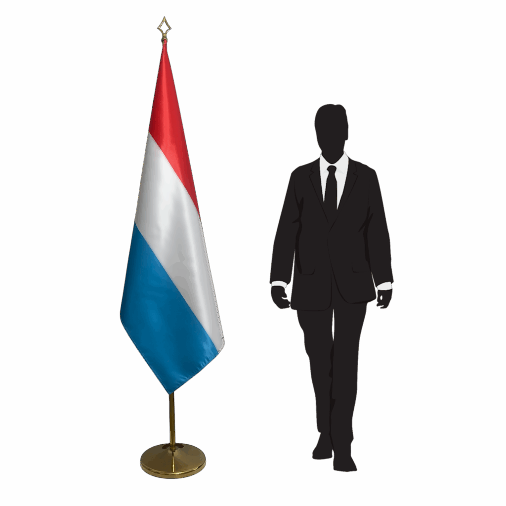 Drapeau Luxembourg avec mat