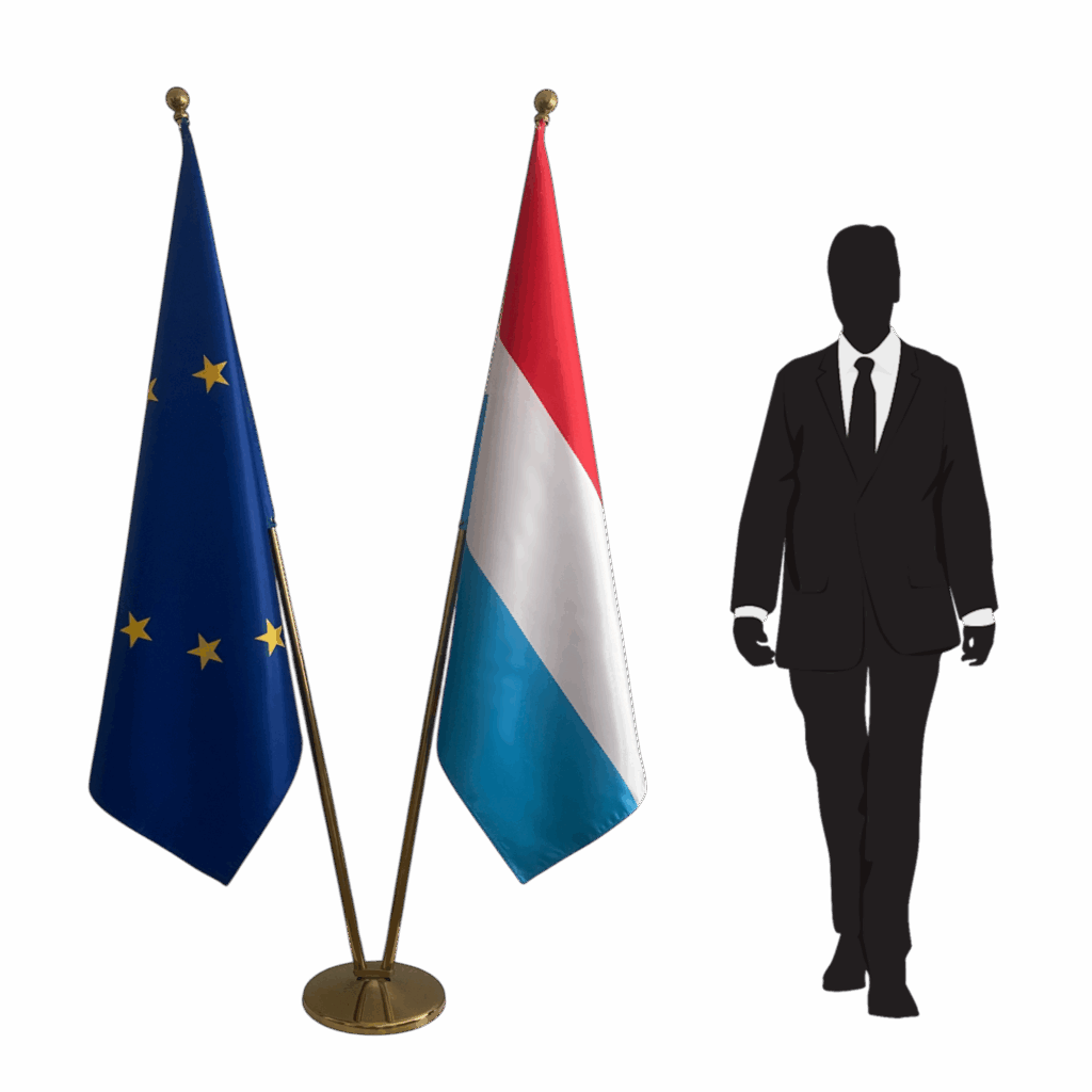 Drapeau Luxembourg avec mat