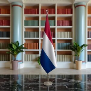 drapeau Pays-Bas sur socle