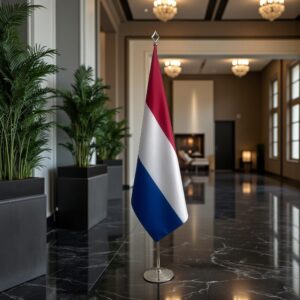 drapeau Pays-Bas sur socle
