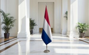 drapeau Pays-Bas sur pied