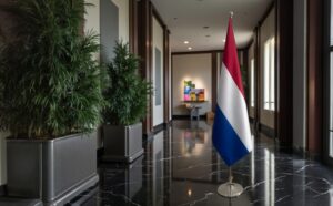 drapeau Pays-Bas sur hampe