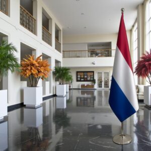 drapeau Pays-Bas sur hampe