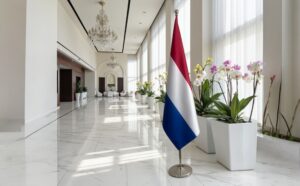 drapeau Pays-Bas sur hampe