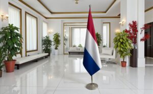 drapeau Pays-Bas sur hampe