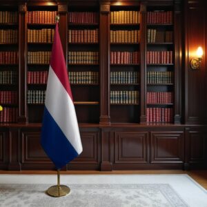 drapeau Pays-Bas sur hampe