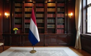 drapeau Pays-Bas sur hampe