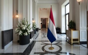 drapeau Pays-Bas sur hampe