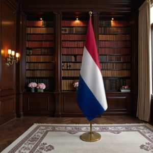 drapeau Pays-Bas avec socle
