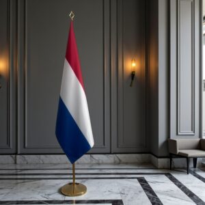 drapeau Pays-Bas avec socle