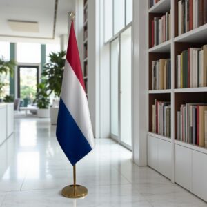 drapeau Pays-Bas avec socle