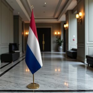 drapeau Pays-Bas avec pied