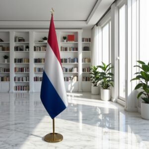 drapeau Pays-Bas avec socle