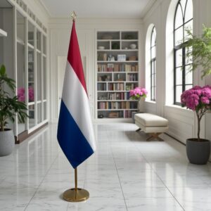 drapeau Pays-Bas avec socle