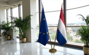 drapeau Pays-Bas et UE