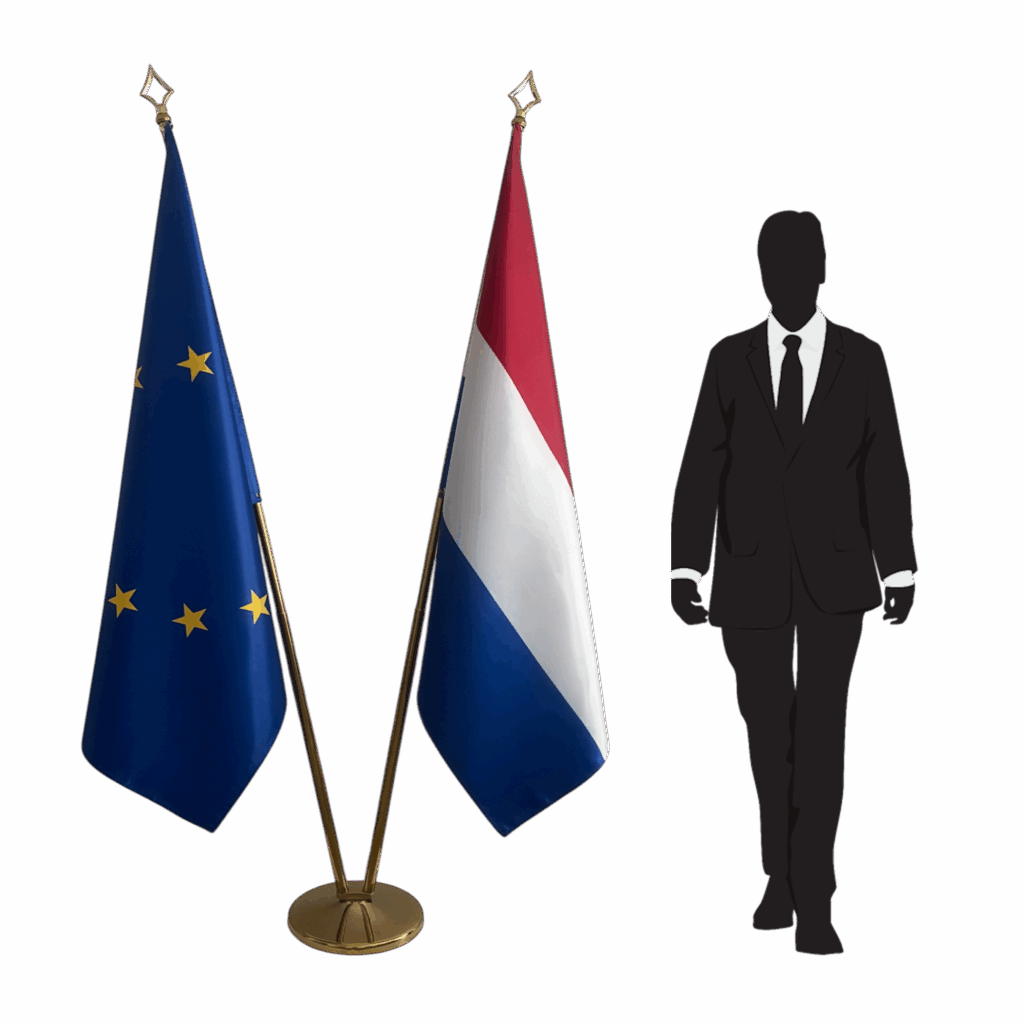 Drapeau Pays-Bas sur pied