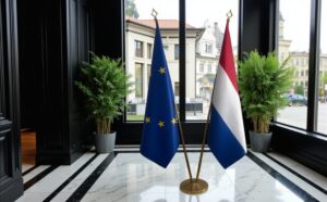 drapeau Pays-Bas et UE