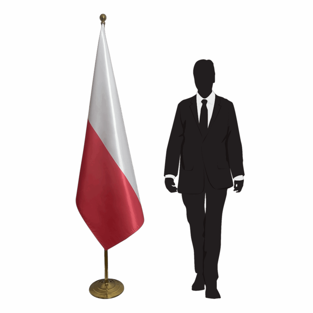 drapeau pologne sur pied