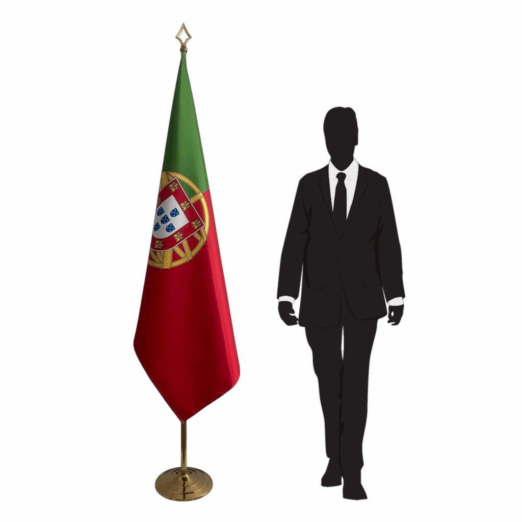 Pavillon portugal sur socle en marbre lourd