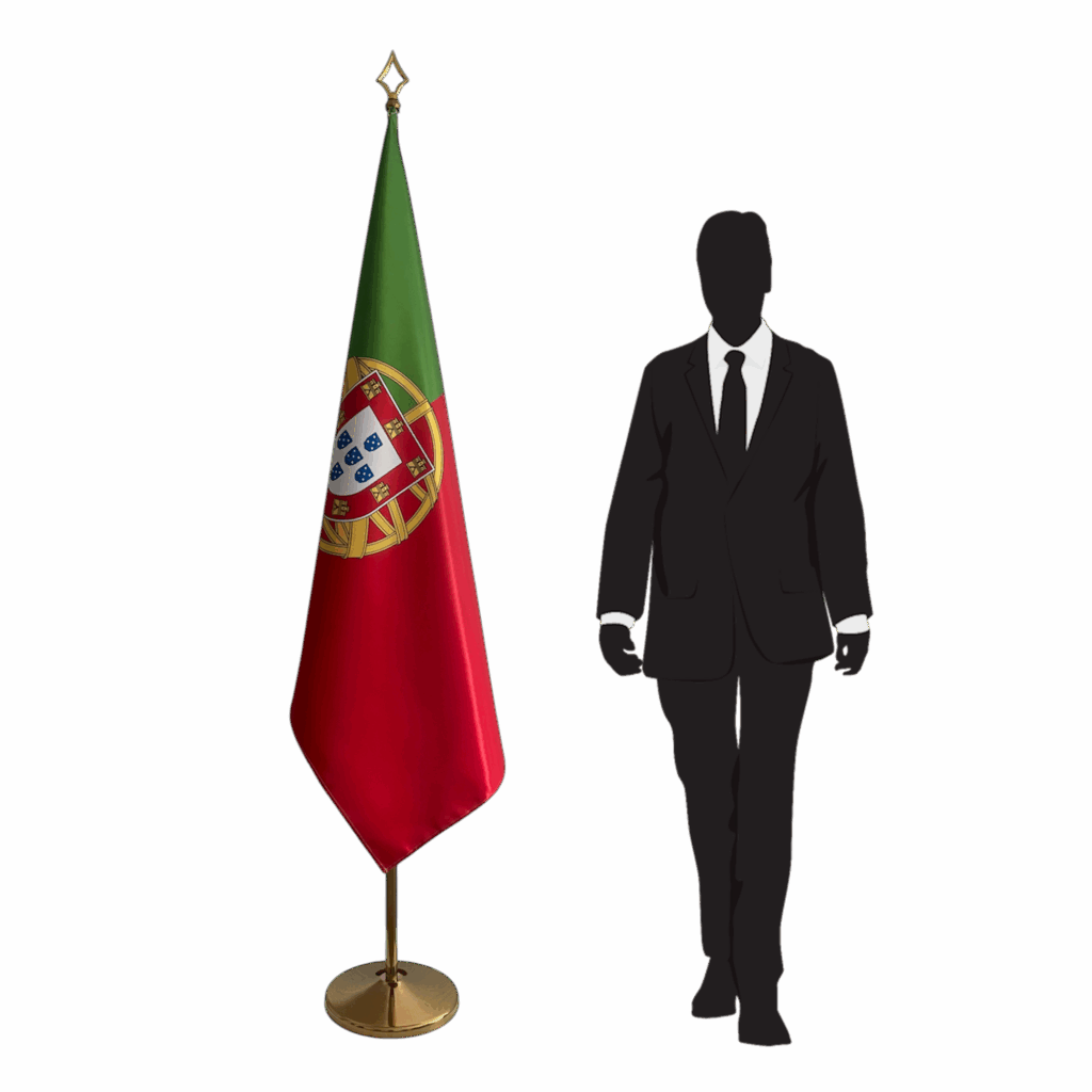 drapeau portugal sur hampe