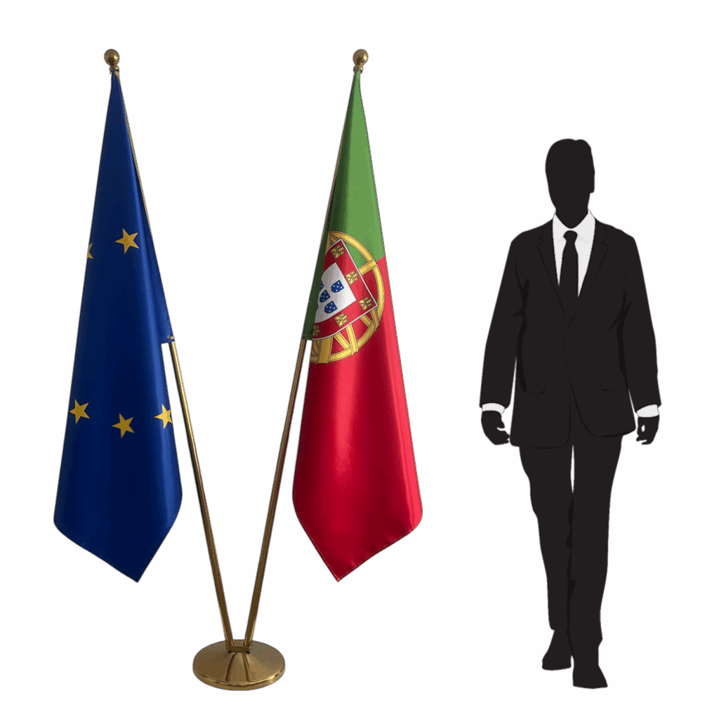drapeau portugal sur hampe