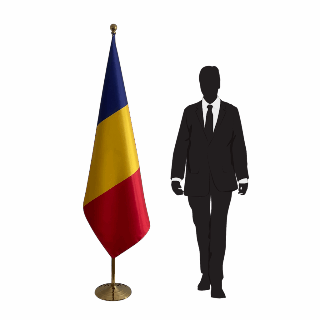 Pavillon roumanie avec socle en marbre lourd