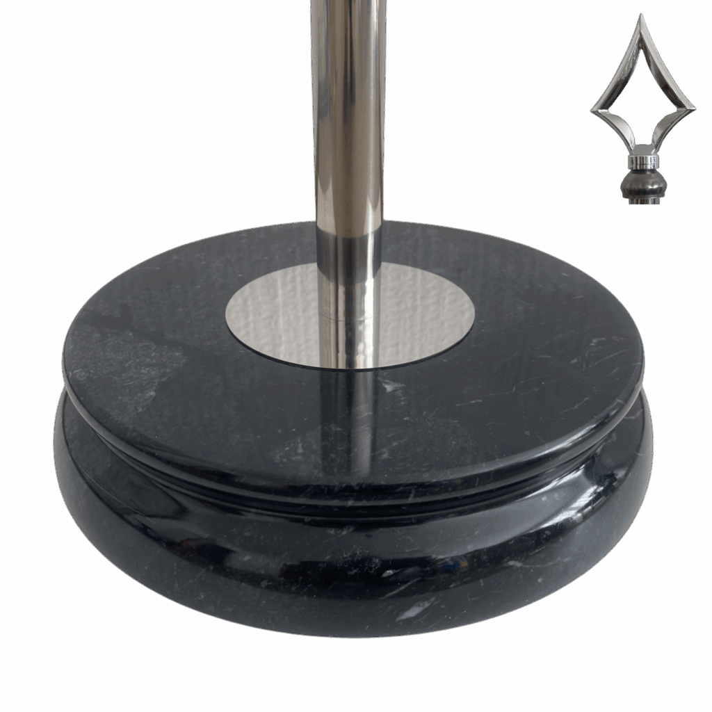 pied drapeau en aluminium antidérapant