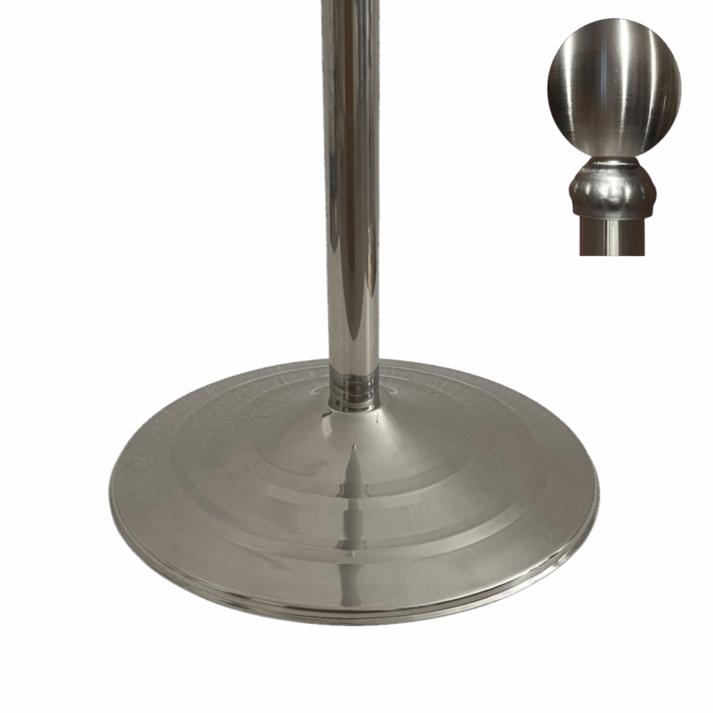 pied drapeau en acier de protocole