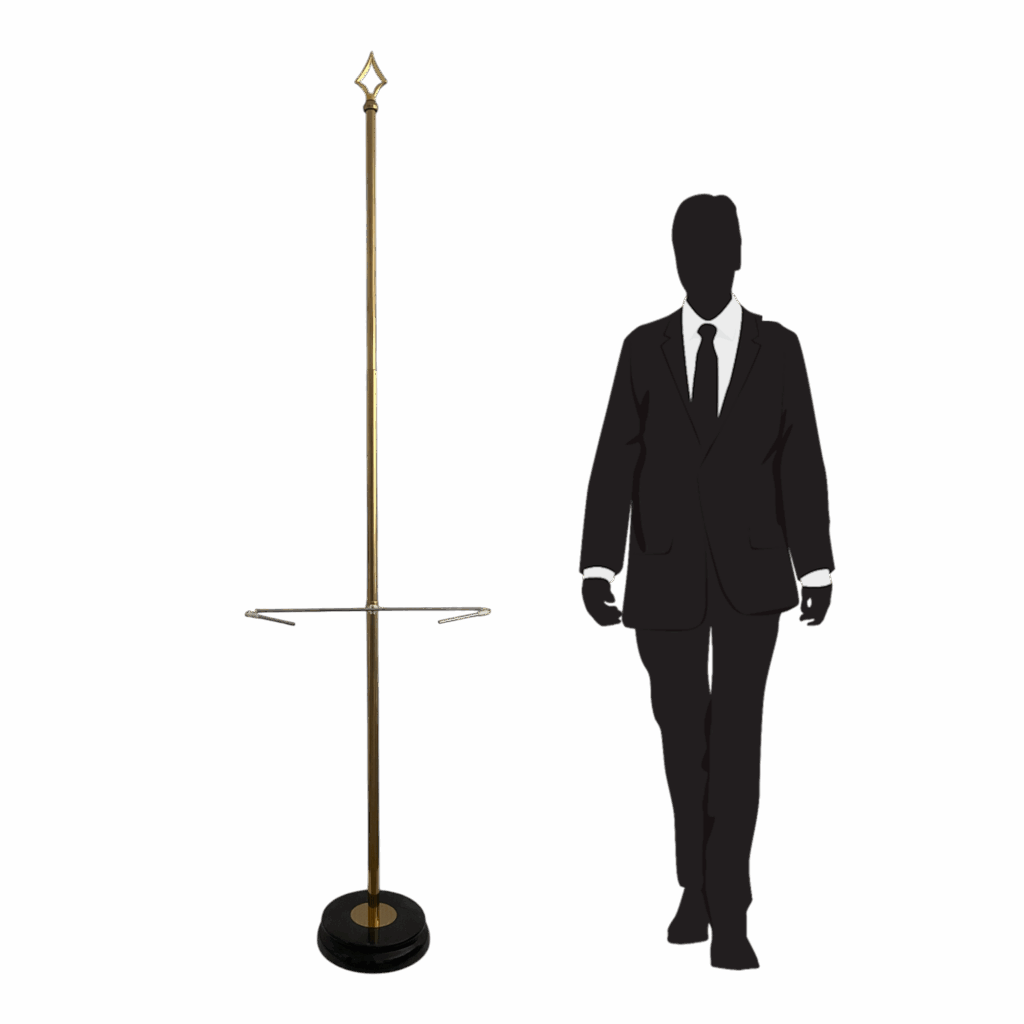 pied drapeau marbre de protocole