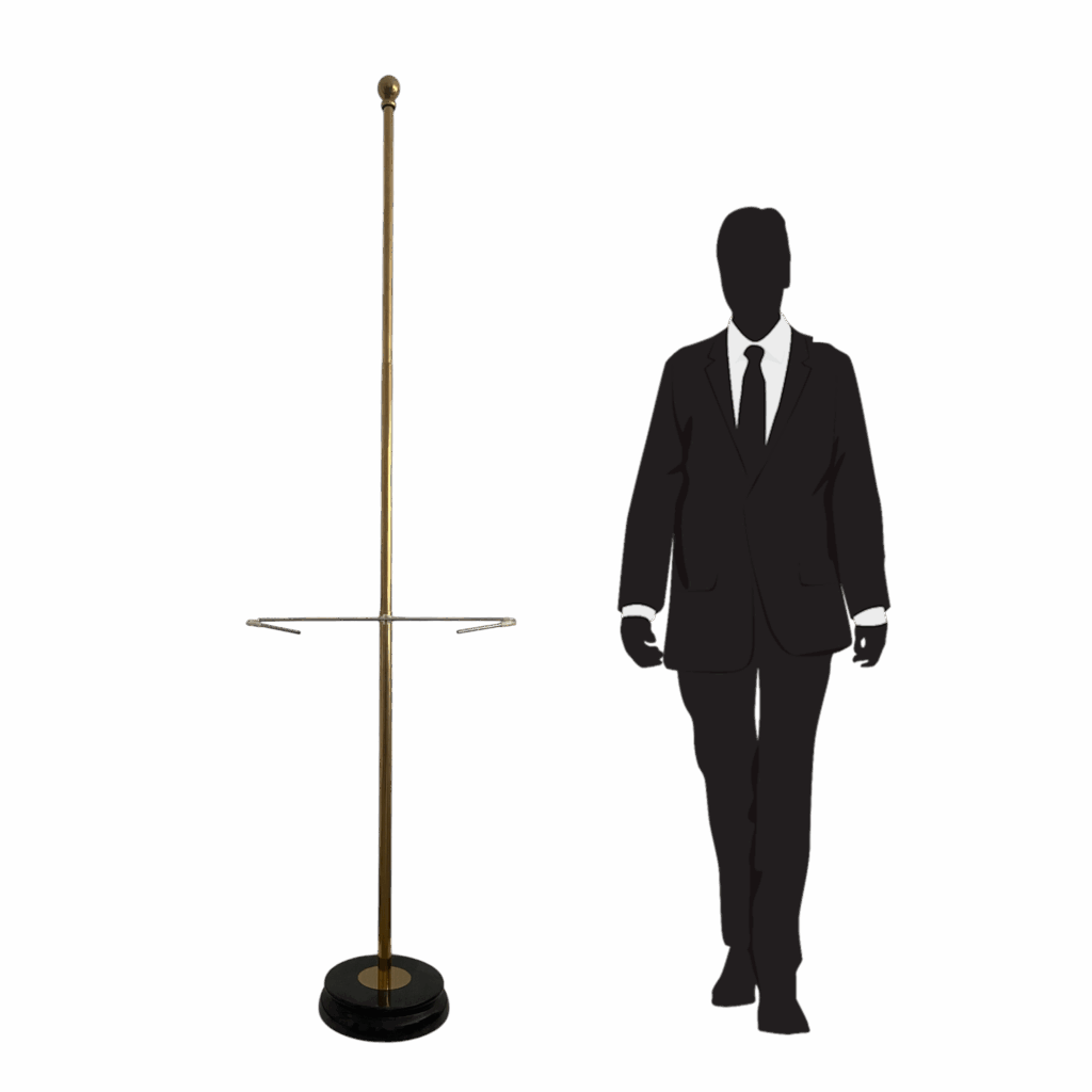 pied drapeau marbre élégant