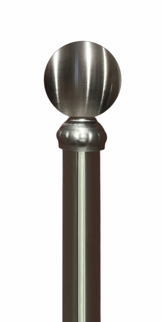 pied socle drapeau en bois laqué moderne