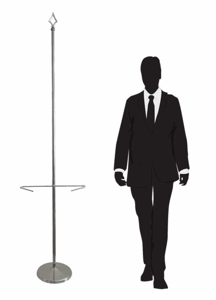 pied porte-drapeau lourd