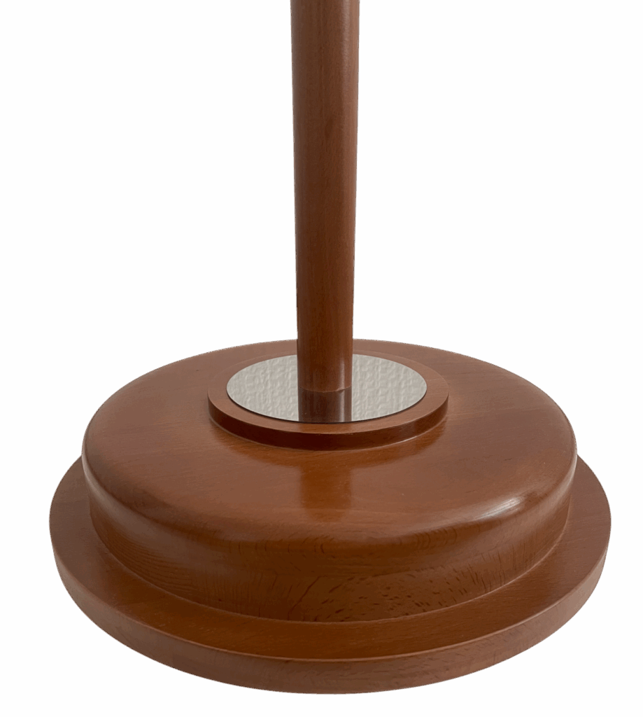 support pied drapeau bois lourd