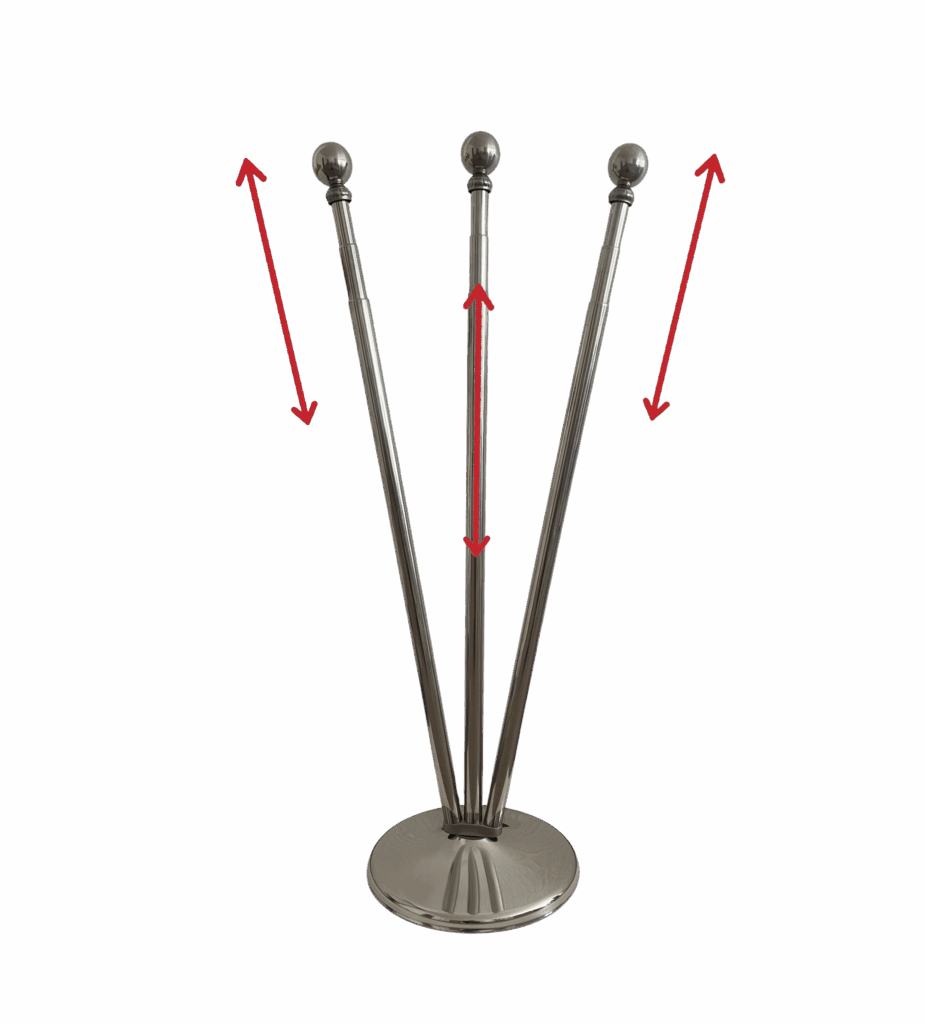 base pied drapeau en bois massif