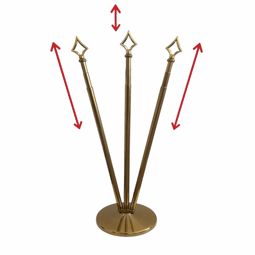 base pied drapeau en inox