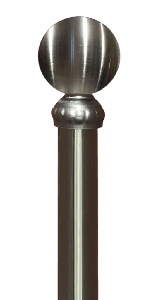 support pied drapeau en inox