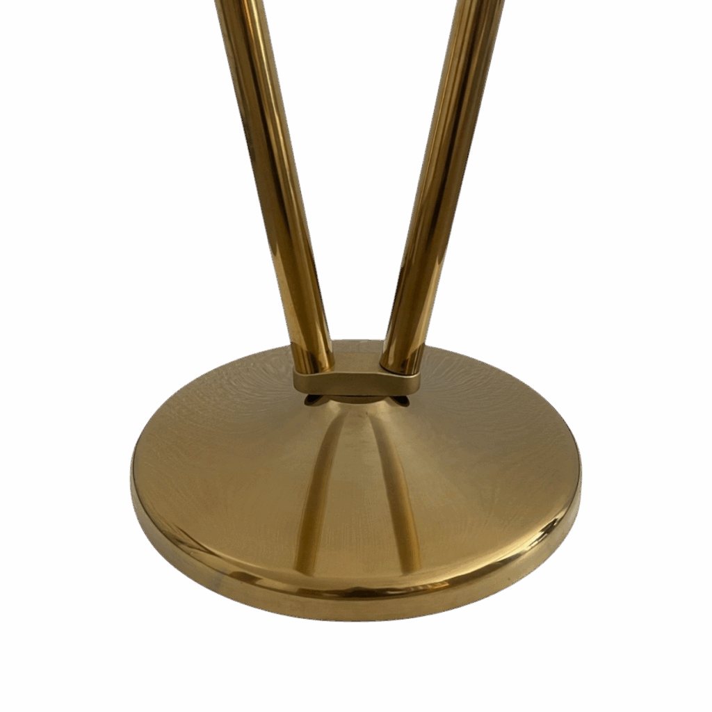 base pied drapeau en bois verni