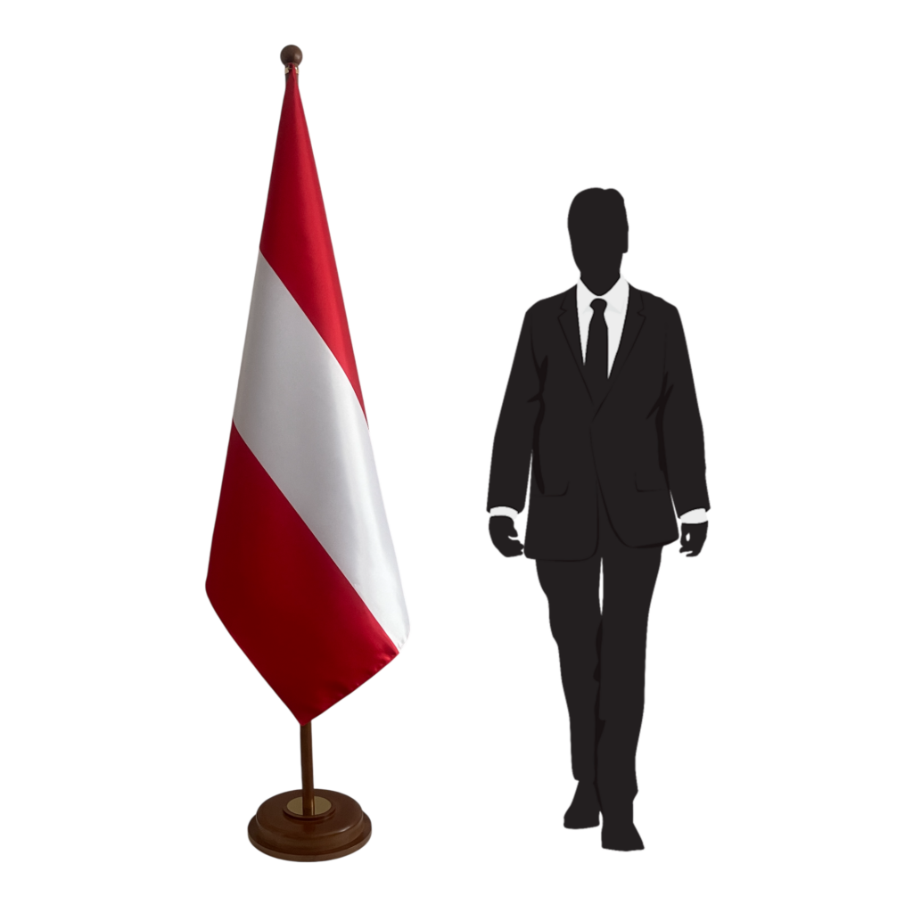 Drapeau autriche en marbre stable