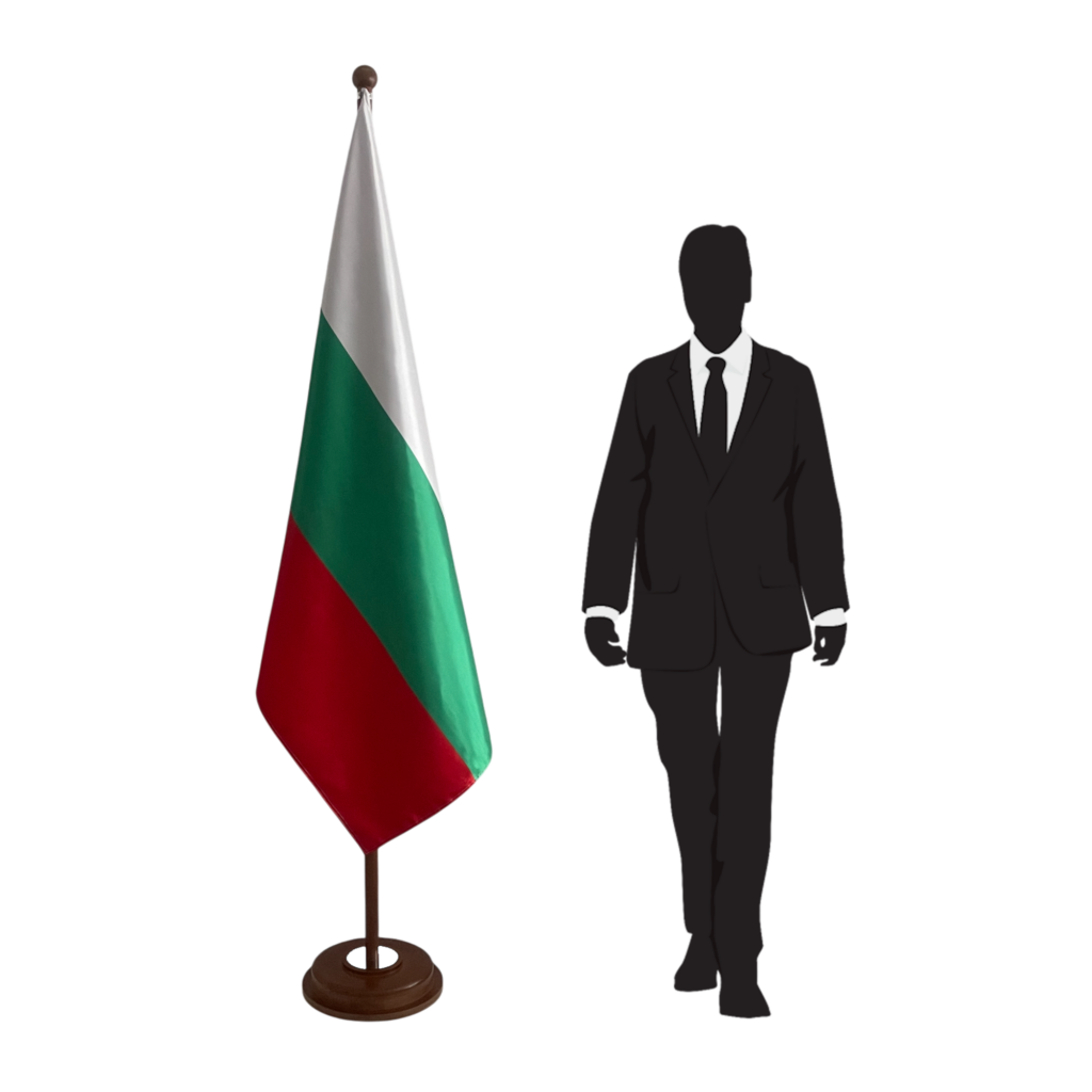 Bannière bulgarie en marbre institutionnel