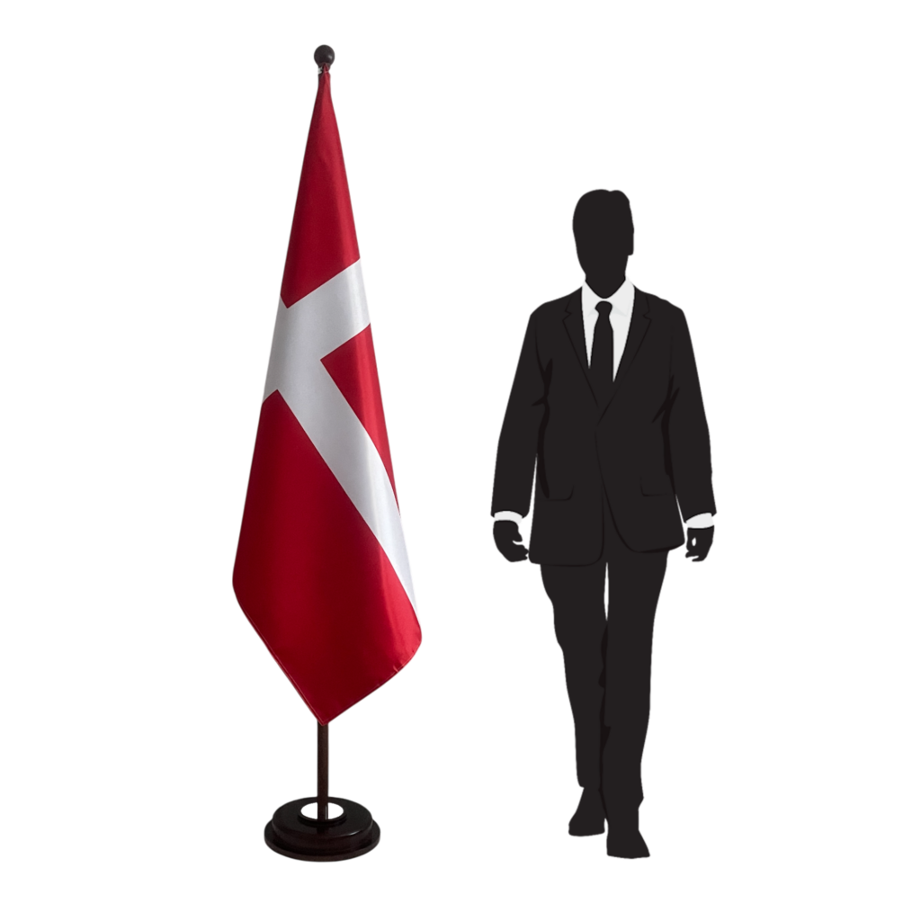 base drapeau danemark en marbre noir de cérémonie