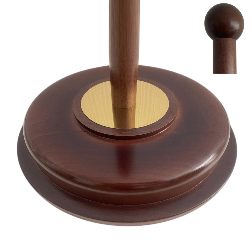 socle drapeau en bois