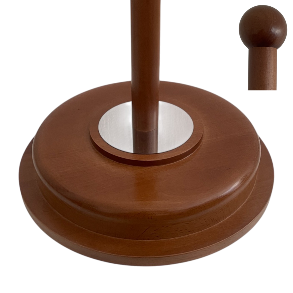 socle drapeau en bois